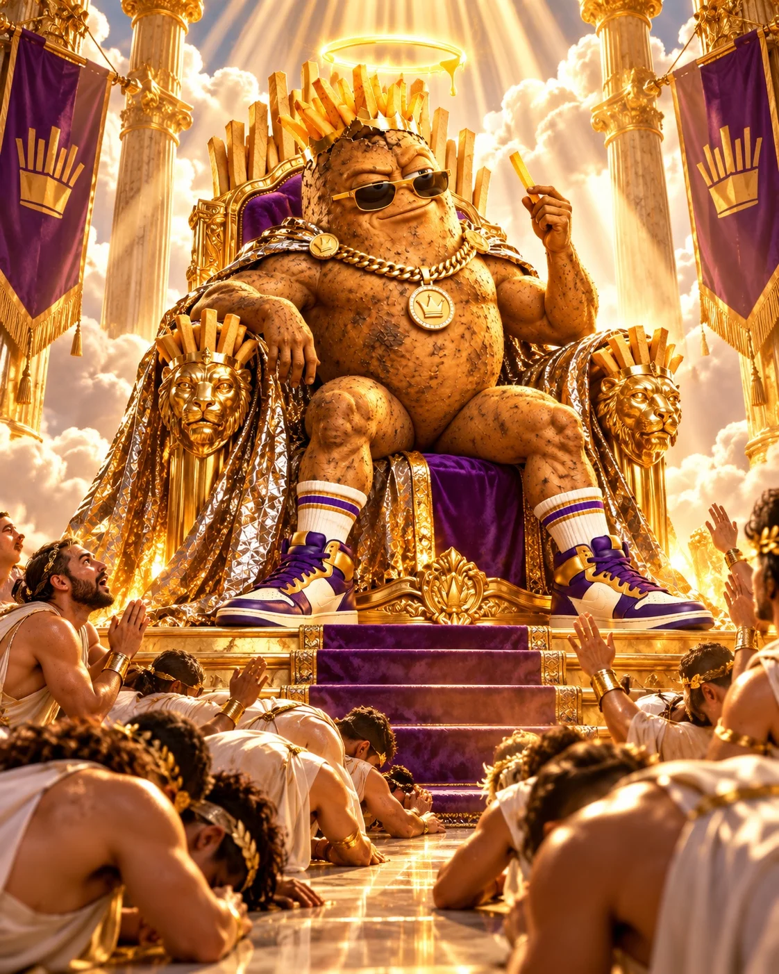 GOD TATO on a golden throne